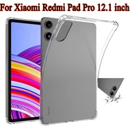 For Xiaomi Redmi Pad Pro 12.1 inch 2024 Airbag Jelly Drop Resistant Tablet Back Cover Xiaomi Redmi Pad Pro 12.1 4-Corner Thicken TPU Transparent Tablet Protective Case