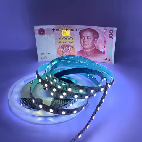 365nm UV Black Light LED Strip Flexible SMD 3528 5050 12V 60LEDs/M for UV Curing Currency Validation