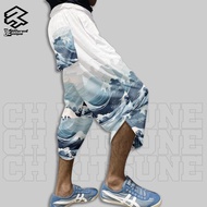 Harem Pants Men's and Women's Casual Harem Pants with Kitsune Fullprint Pattern