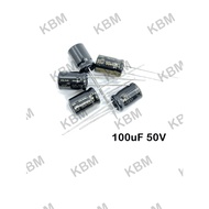 Capacitor (คาปาซิเตอร์)100uF50Vสีดำ 100uF50Vสีส้ม 100uF50V 100uF50V(ไม่มีขั่ว) 100uF100V 100uF160V