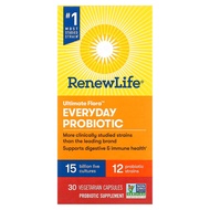 Renew Life, Ultimate Flora, Everyday Probiotic, 15 Billion Live Cultures, 30 Vegetarian Capsules