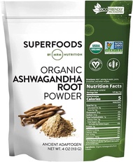 MRM Nutrition Organic Ashwagandha Root Powder | Superfoods | Ancient adaptogen | Antioxidants | Vega