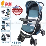 Phoenix Hub Q168 Premium Baby Stroller Stainless Body Baby Stroller Pushchair Pockit Pocket Stroller