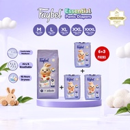 9 Packs Faybel Baby Essential Disposable Pants Diapers - Size M, L, XL, XXL, XXXL