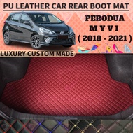 PERODUA MYVI (2018-2021) CAR ACCESSORIES REAR BOOT TRAY TRUNK CARGO PU LEATHER CAR BOOT BONET CUSTOM