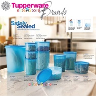 TUPPERWARE One Touch Canister / Topper Set [BLUE 950ml] Airtight Liquid Tight