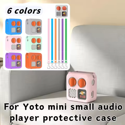 For Yoto Mini Audio Player Protective Case with Lanyard 360° Shockproof Waterproof Stain-Resistant P