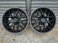 New Car Sport RIm MERCEDES AMG WHEELS 19X8.5 (Front) 19X9.5 (Rear) 5X112 Matt Black - READY STOCK