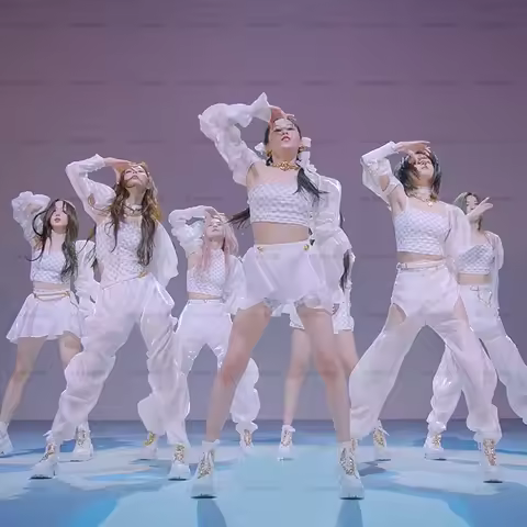 NMIXX Kpop Outfit Jazz Dance Concert Costume for Women Festival Clothing Idols Rave Outfit Hip Hop R