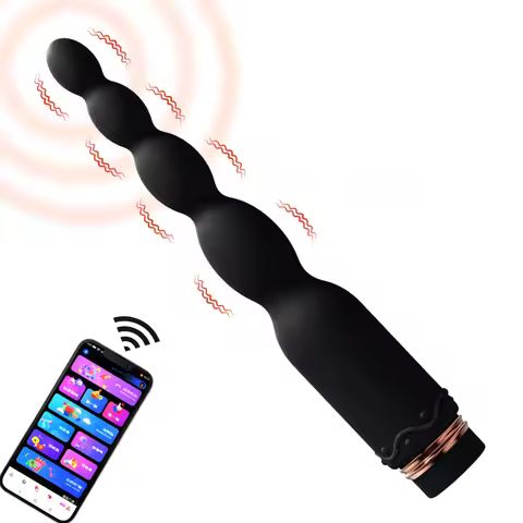 APP Remote Anal Beads Vibrators Butt Plug for Men Women Anal Vibrator Prostate Massager Anal Balls M