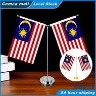 Y Shape Malaysia Table Flag Stand / Metal Desktop Flag Holder Office School Conference Table Decorat