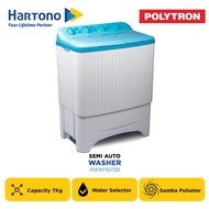 POLYTRON MESIN CUCI 2 TABUNG SEMI AUTO WASHER 7 KG PWM7073B