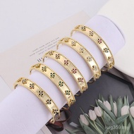 Bracelet Hollow Color European American Copper Gold-Plated Zircon Cross-Border Female Opening Shape 