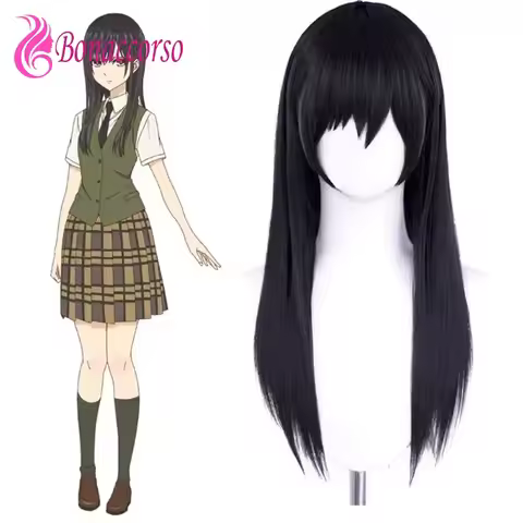 Cosplay Wig Citrus Aihara Mei Synthetic Long Straight Wig Anime Coser Heat Resistant Fiber High Qual