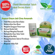 Isi 1 Pcs Obat Diet Herbal Cepat Kurus Ampuh BPOM Kapsul Daun Jati Cina Amanah Teh Original Halal Ja