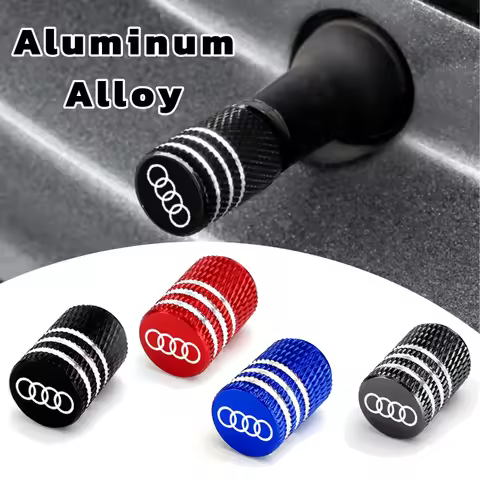 Tyre Rim Stem Air Covers for Audi Sline S3 S4 S5 S2 S1 RS4 RS5 Q3 Q5 Q7 TT A4 A6L A8 A1 A5 A9 4Pcs C