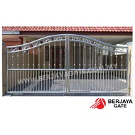 【PRE-ORDER MDSG 56】10x5.5ft Main Double Swing Gate / Pintu Pagar / Stainless Steel 304 / Aluminium / Klang Valley / KL