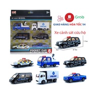 KAVY police car toy includes 6 beautiful, durable alloy cars that can be decorated