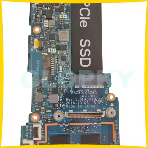 CAZ80 BAZ80 LA-D781P With i5-7Y54 i7-7Y75 i7-8500Y CPU For Dell XPS 13 9365 Laptop Motherboard 8GB/1