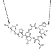 Molecule Necklace Oxytocin Solid Silver Women Jewelry Chemistry Jewelry Love Hormone Mother Necklace