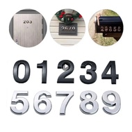 3Types Black/White/Silver Self Adhesive Number Stickers Door Plate Stickers For Apartment Hotel Offi