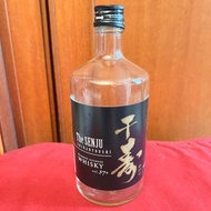 日本 千壽職人調和威士忌空酒瓶（700ml)空瓶 酒瓶 玻璃空瓶 裝飾 擺飾 容器 花器 收藏 居酒屋裝飾 日式料理擺飾