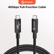 PHIXERO USB4 40Gbps Type-C Cable 100W PD Fast Charging 8K@60Hz Video Output Thunderbolt 3/4 Compatib