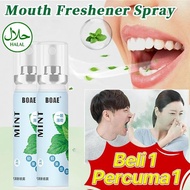 Buy 1 Free 1 【Halal Approved 】3s fresh bad breath mouth freshener cool mint mouth spray teeth cleani
