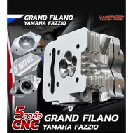 Cylinder Head Decoration 5 Valves CNC BILLET GRAND-FILANO FAZZIO QBIX Valve 18*3 : 19*2 Mm | HISPEED