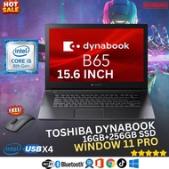 (REFURBISHED) DYNABOOK B65 GAMING i5-8TH l 15.6INCH l WINDOW 11 PRO l 16GB RAM l 256GB SSD