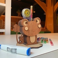 【手作DIY】小青蛙 造型 木質 筆筒