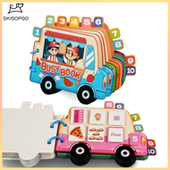 SKISOPGO Kid Busy Book Quiet Book Digital Color Cognition Enlightenment Montessori Book Baby Activit