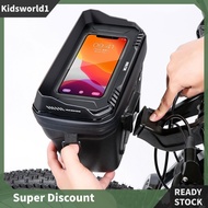 [kidsworld1.sg] WILD MAN MTB Bicycle Handlebar Bags Touch Screen Front Frame Bag for M365
