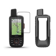 Silicone Protect Case Skin Cover + LCD Screen Protector Shield Film for Garmin GPSMAP 66i 67i