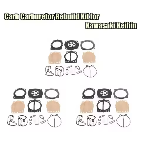 Carb Carburetor Rebuild Kit Compatible with Kawasaki Keihin CDk-2 38-44mm Triple STX ZXI 900 1100