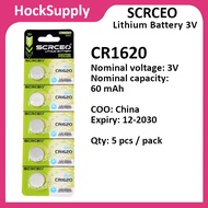 SCRCEO CR1620 Lithium 3V Button Battery 1620 [FAST SHIP OUT]