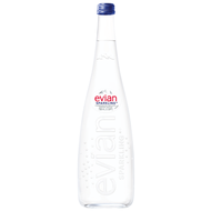 เอเวียง น้ำแร่โซดา ในขวดแก้ว 750มล. จากฝรั่งเศส - Evian Sparkling Water Glass bottle 750ml imported 