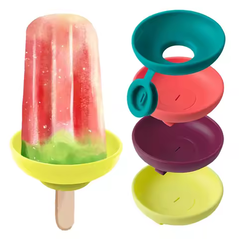 Drip-Proof Popsicle Rack Silicone Anti-Drip Ice Cream Bracket Reusable Portable Popsicle Protector f