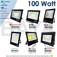 lampu led sorot / tembak / floodlight / outdoor / lapangan COB SMD super terang jarak jauh 100w 100 