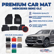 MERCEDES BENZ GLC Premium Customized Single Color Coil Car Mat Set | Car Floor Mats / Carpet