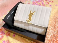 YSL 白色 漆皮 單肩包