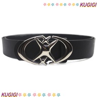 KUGIGI Lether Belt, Moon Star Design Punk Y2k Belt, Vintage Y2k Pu Leather Cross Decorative Belt Men