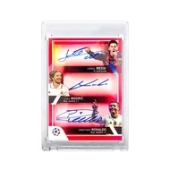 C Luo & Messi & Modridge Trio Signature Star Card 1/1 Edition Unofficial Homemade Card Refraction Go