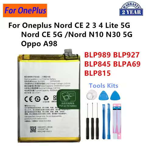 Brand New BLP989 BLP927 BLP845 BLPA69 BLP815 Battery For Oneplus Nord CE 2 3 4 Lite 5G Nord N10 N30 