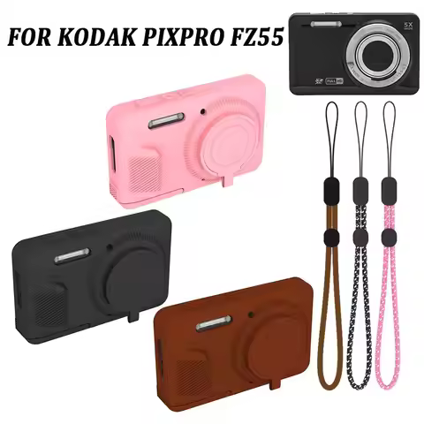 Silicone Camera Protective Case Shockproof Anti-Scratch Body Cover with Lanyard Skin Shell for KODAK
