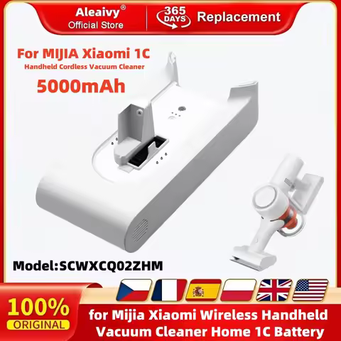 Original 5000mAh Replacement Battery Back For Xiaomi MiJia 1C Handheld Cordless Vacuum Cleaner Acces