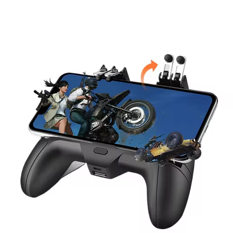 Universal Mobile Game Controller with Cooling Fan 2-in-1 Design Built-in 4000mAh Rechargeable Batter