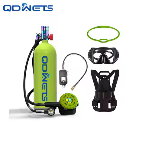 QDWETS 2.3L Portable Scuba Tank Diving Tank for Underwater 25-35 Minutes Lung Tank Snorkeling Air Ta