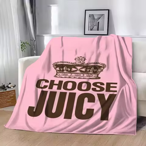 Fashion Juicy Cool Couture Anime Cartoon Throw Blanket Luxury Designer Bedding Sofas Blankets for De
