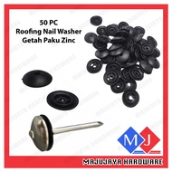 50PCS PVC Black Rubber Washer Pelapik Getah Hitam Untuk Paku Payung Paku Zink Roofing Nail Washer Ru